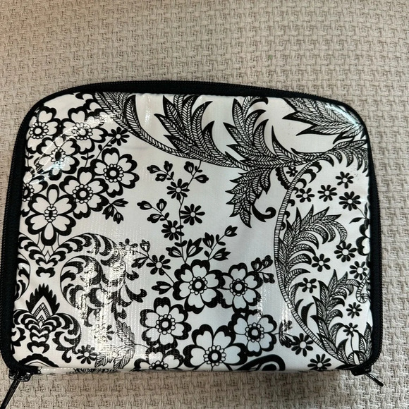 Zippered Travel Floral Makeup Cosmetic Skincare Organizer Case w/Inside Pockets - Picture 3 of 4